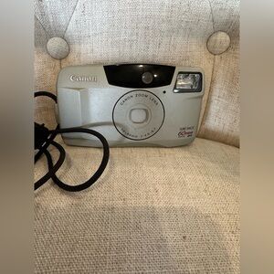 Canon Sure Shot 60 Zoom 35mm Camera Silver Strap Not tested No Film